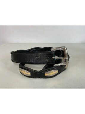 Resistol Western Black Leather Belt Men’s 42